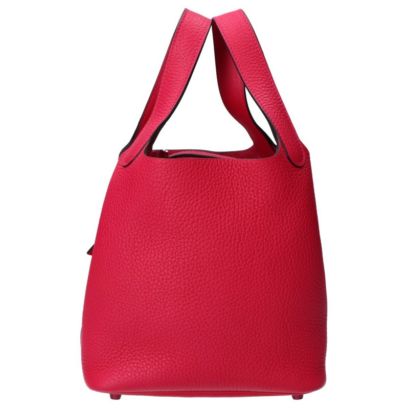 HERMES（愛馬仕）U 型印記，Taurillon Clemence 皮革，Picotin Rock Monochrome，So Pink 18PM 手提包，Rose Mexico，女士。-1