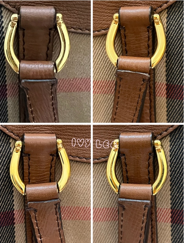 Burberry Alchester 棕色經典格紋 波士頓 保齡球手提包/斜背包 3980841 正品 二手精品-19
