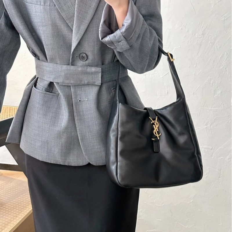 Saint Laurent YSL 5À7 小羊皮 黑金-5