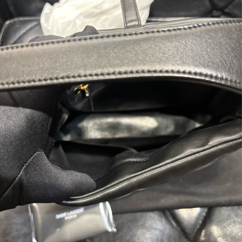 Saint Laurent YSL 5À7 小羊皮 黑金-15