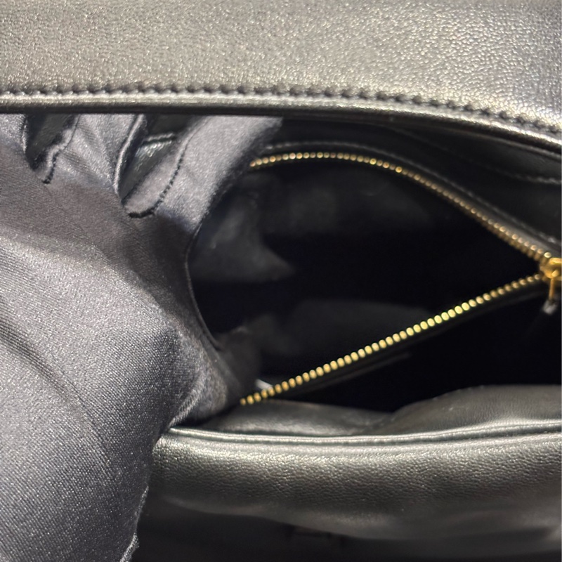 Saint Laurent YSL 5À7 小羊皮 黑金-17