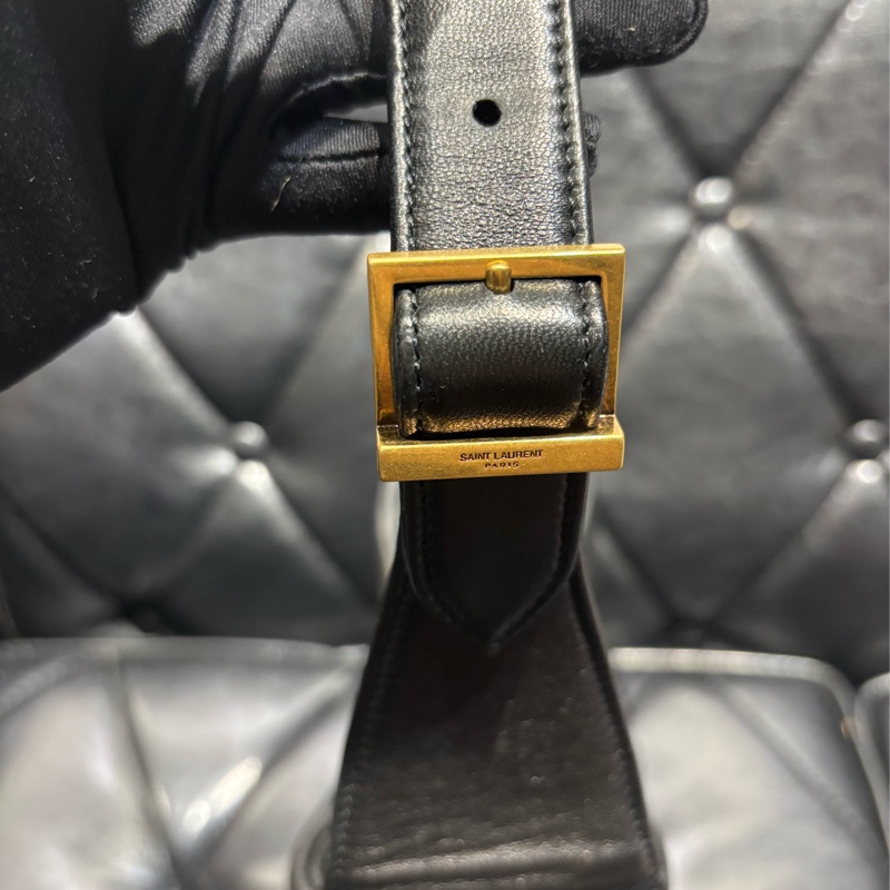 Saint Laurent YSL 5À7 小羊皮 黑金-21