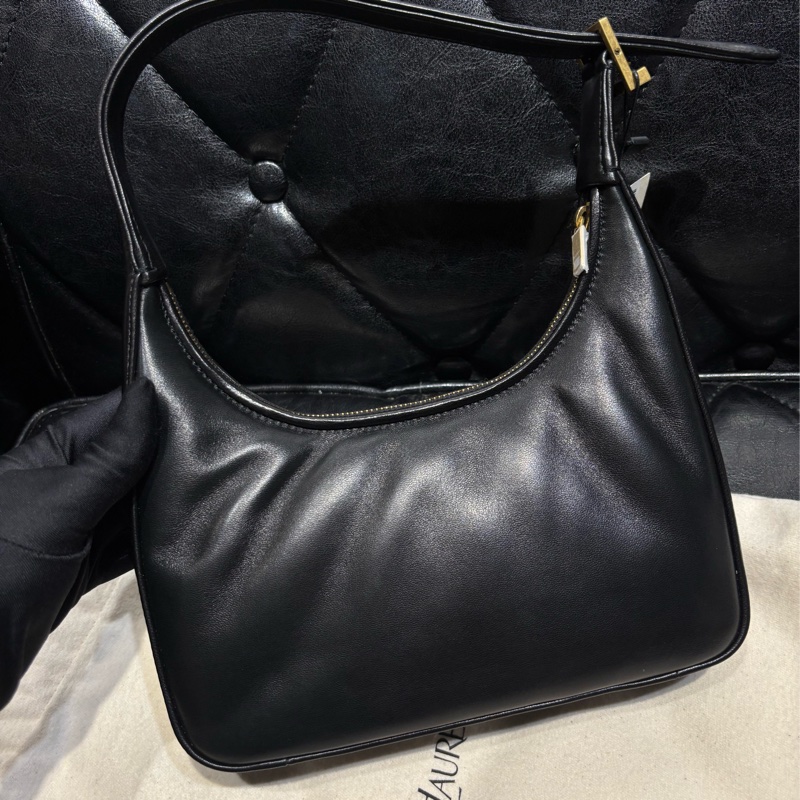 Saint Laurent YSL 小羊皮 Mini Hobo 黑金-1