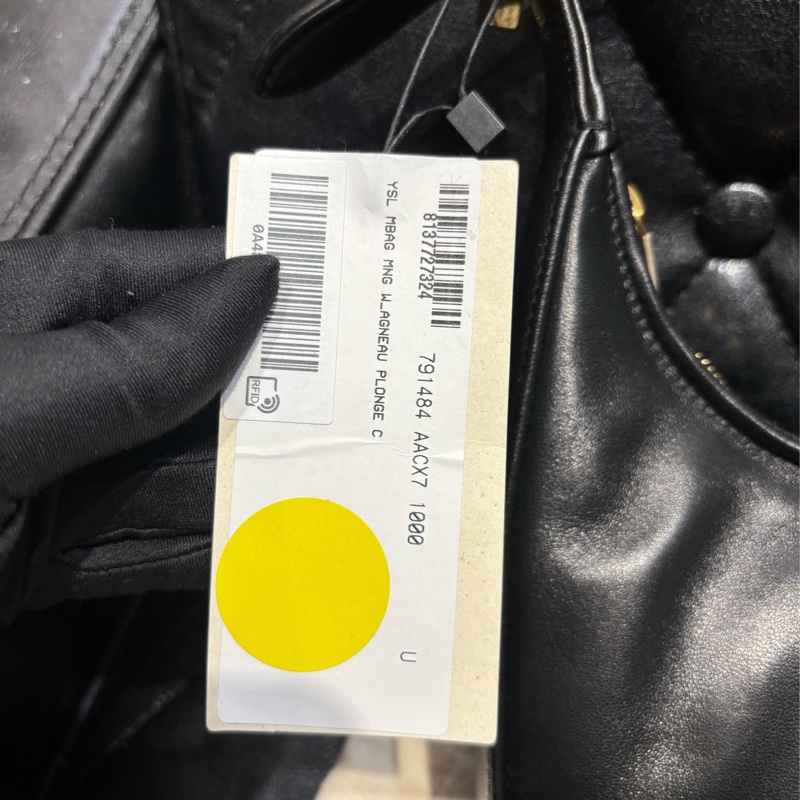 Saint Laurent YSL 小羊皮 Mini Hobo 黑金-17