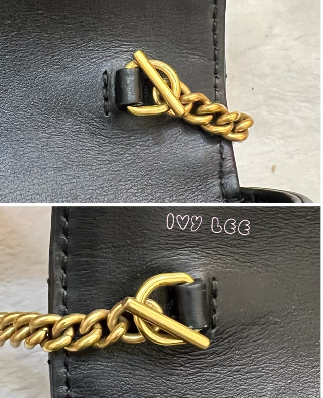 GUCCI GG Mormont 絎縫 超迷你袋 小包 斜背包 肩背包 476433 黑金MARMONT 正品 二手精品-13