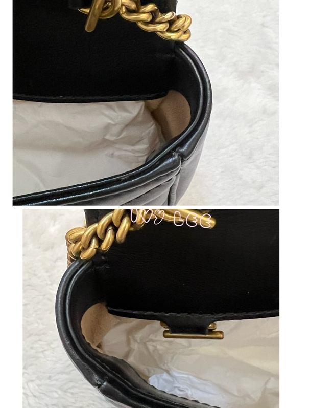 GUCCI GG Mormont 絎縫 超迷你袋 小包 斜背包 肩背包 476433 黑金MARMONT 正品 二手精品-16