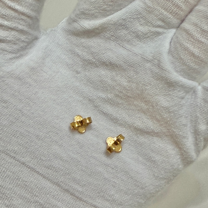 914intheair精品代購『裸件閒置』Lv Louis Vuitton Blooming 垂墜耳環 老花logo 不對稱耳環-27