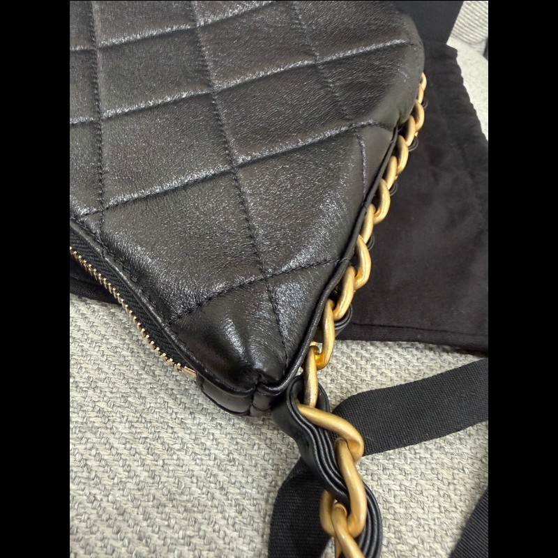 香奈兒23K Hobo黑金鏈包-14