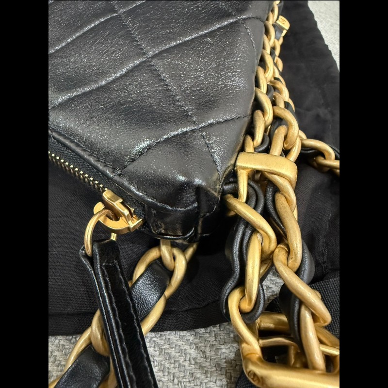 香奈兒23K Hobo黑金鏈包-16
