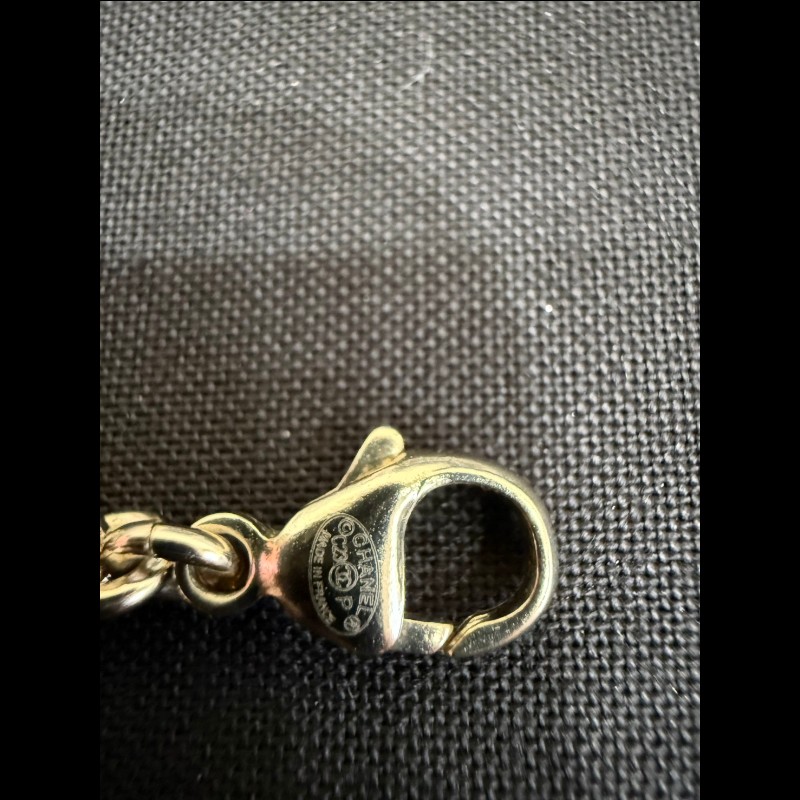 香奈兒23P粉色漸層粉鑽雙面愛心珍珠項鏈-17