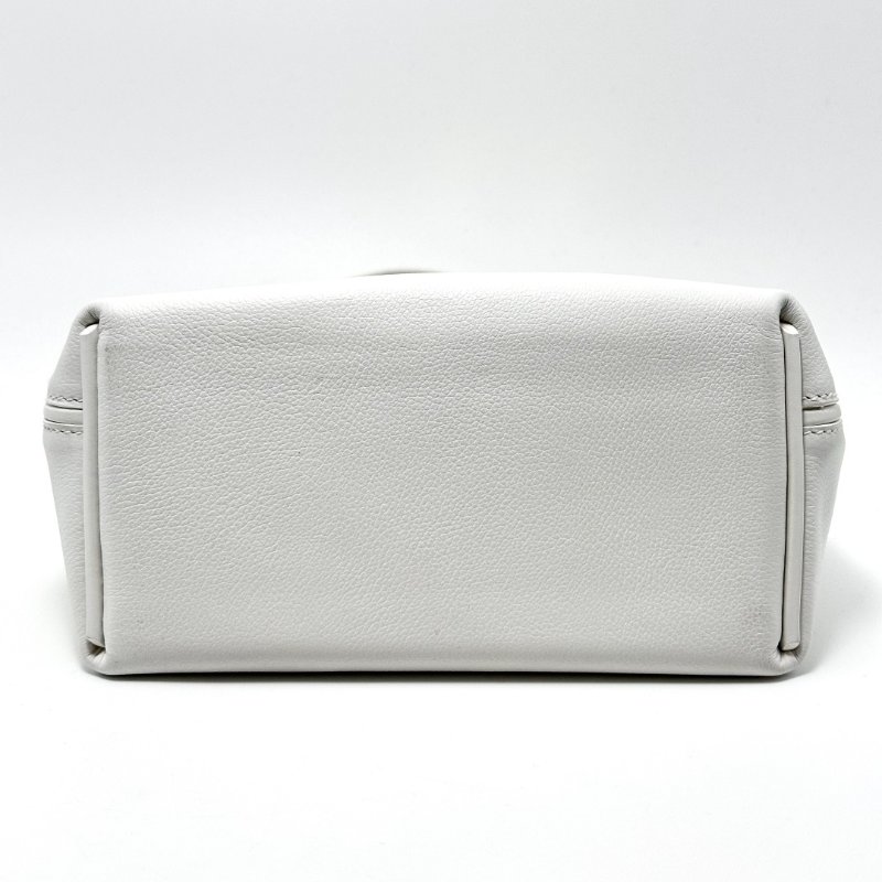 HERMES 純白色金扣2424mini手提肩背斜背包21*16*11 99新配件塵袋-3