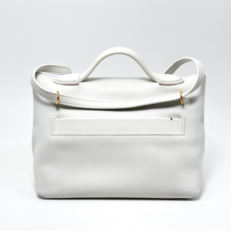 HERMES 純白色金扣2424mini手提肩背斜背包21*16*11 99新配件塵袋-4