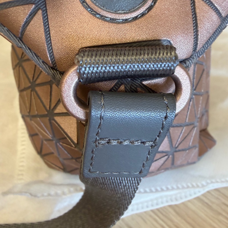 Bao Bao Issey Miyake 馬鞍包 灰粉色-13