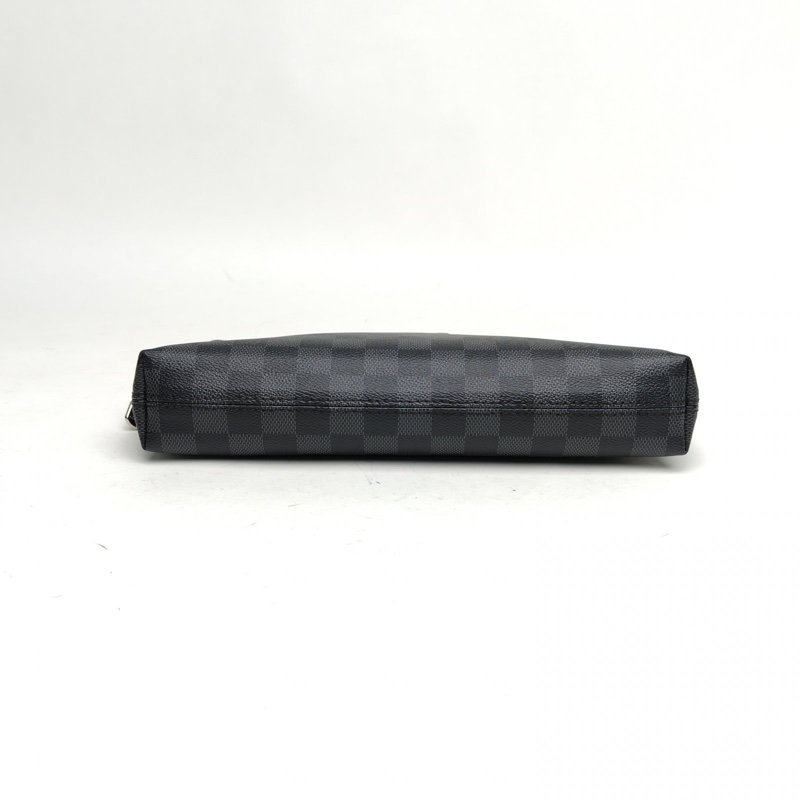 LOUIS VUITTON 黑棋格PVC2020拉鏈手拿包-3