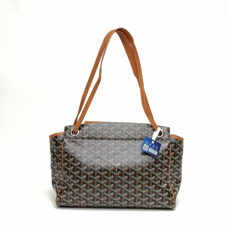 GOYARD ROUETTE系列小號包棕色PVC銀扣老花肩背包-2
