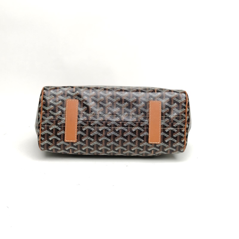 GOYARD ROUETTE系列小號包棕色PVC銀扣老花肩背包-3