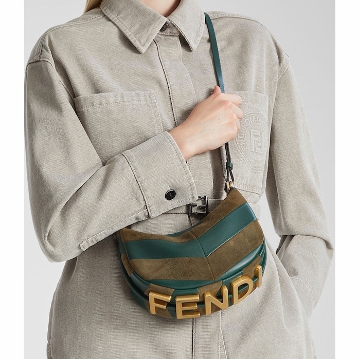Fendi 女士 FENDIGRAPHY 單肩包均碼碼MINI、20cm*7.5cm*13cm-3