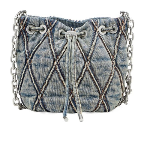 Diesel 女士 Charm-D S-Mini 菱形格紋水桶包均碼碼21cm*10.5cm*19cm