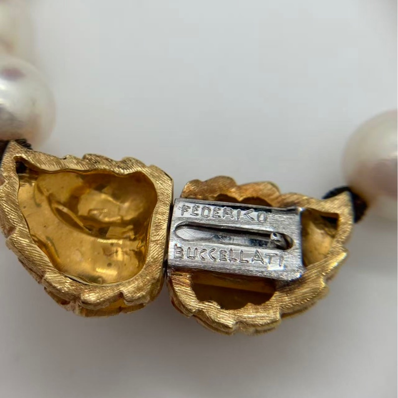 Federico Buccellati布契拉提18k金akoya極品珍珠項鍊-6