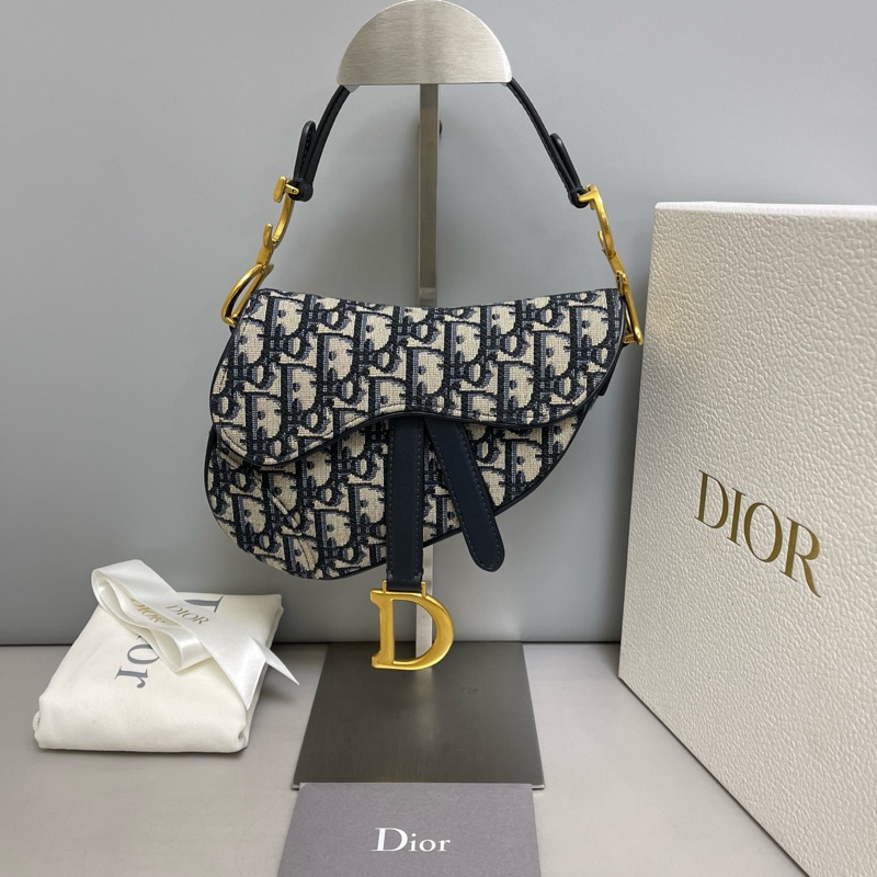 Dior 迪奧 saddle 小號老花馬鞍包-0