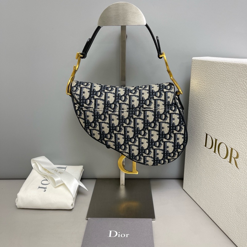 Dior 迪奧 saddle 小號老花馬鞍包-1