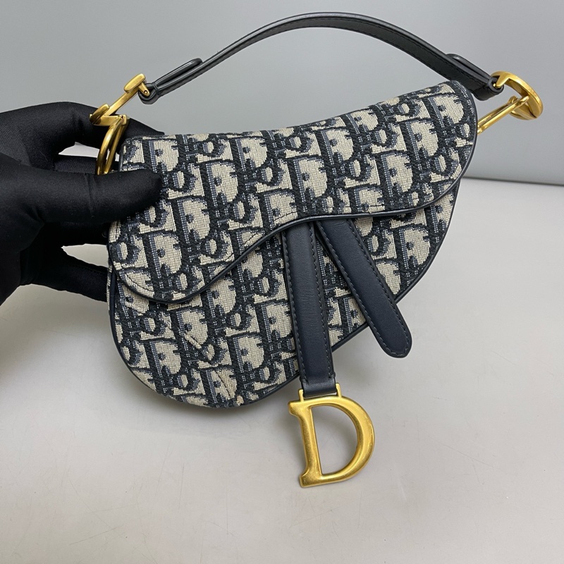 Dior 迪奧 saddle 小號老花馬鞍包-6