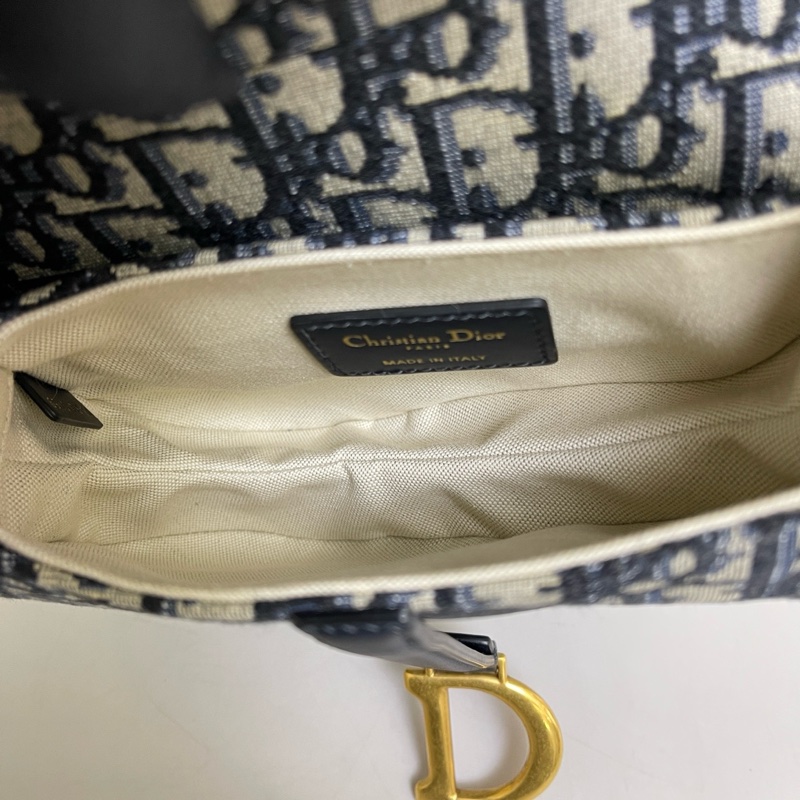 Dior 迪奧 saddle 小號老花馬鞍包-8