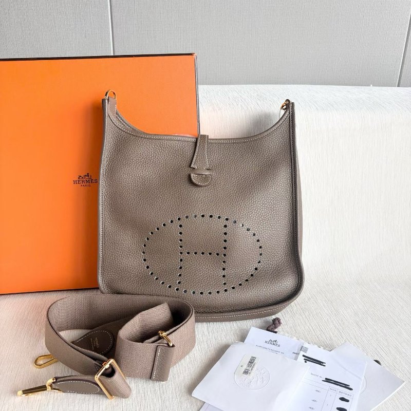 Hermes evelyne29 大象灰 金扣 TC皮 29*29*8 99新配件肩帶 購證 說明書-2