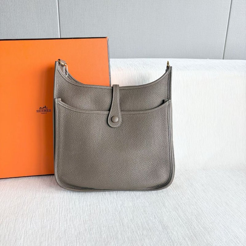 Hermes evelyne29 大象灰 金扣 TC皮 29*29*8 99新配件肩帶 購證 說明書-8