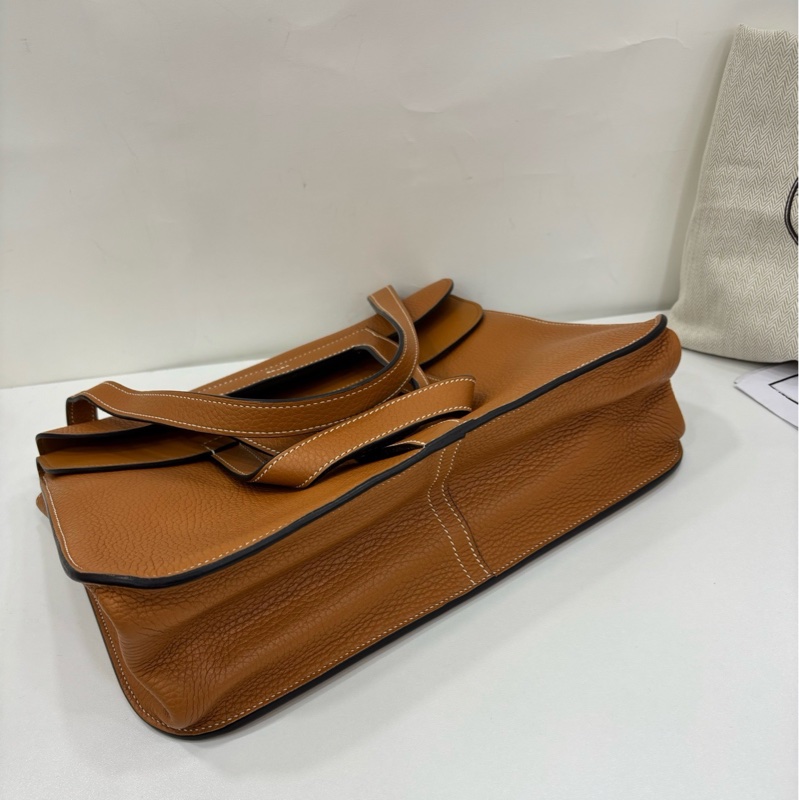 Hermes 愛馬仕 halzan31 toffee太妃金銀扣 A刻 有購證-4