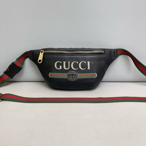 🌷裸包自用優惠！Gucci 古馳 Print Logo 腰包/胸包 小號