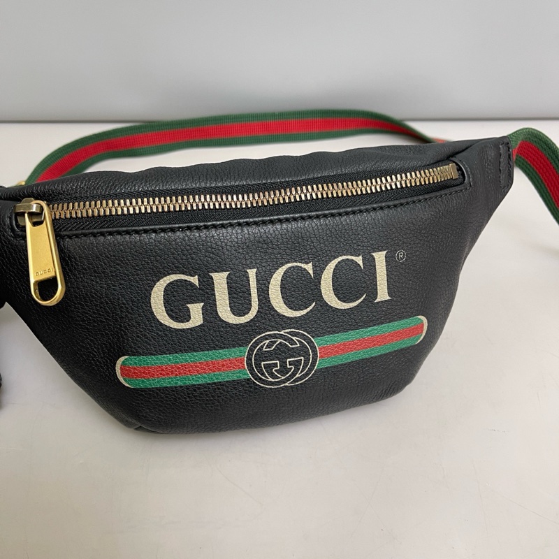🌷裸包自用優惠!Gucci 古馳 Print Logo 腰包/胸包 小號-6