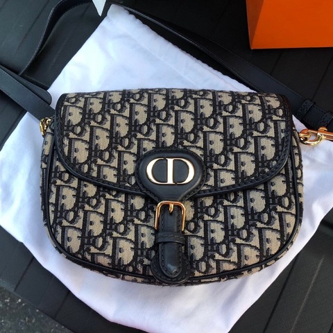 Dior 迪奧 bobby 新月 老花 中號 腋下斜挎包 肩帶可調節 芯片款