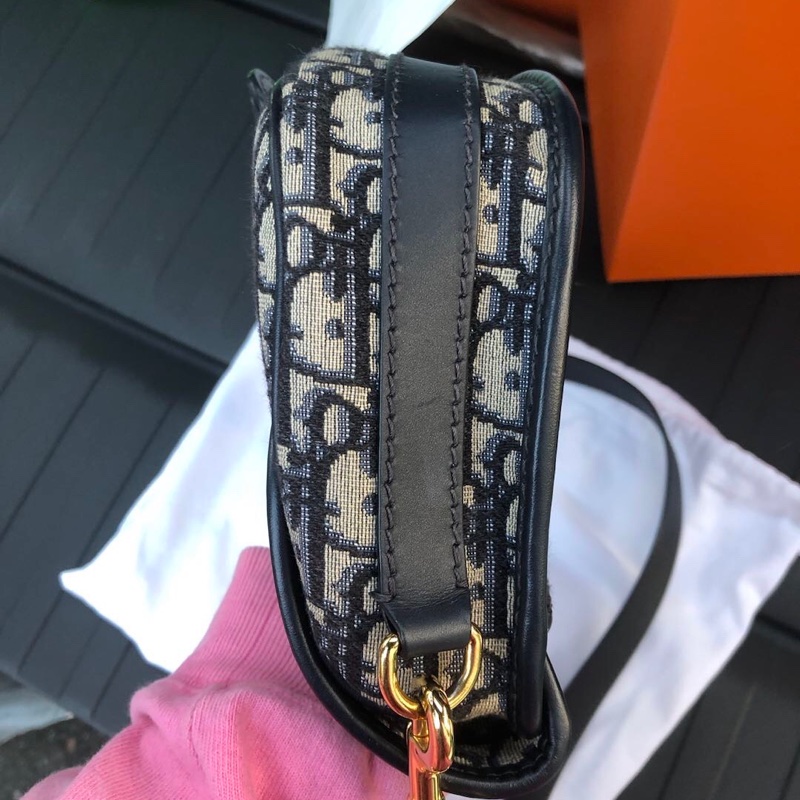 Dior 迪奧 bobby 新月 老花 中號 腋下斜挎包 肩帶可調節 芯片款-5