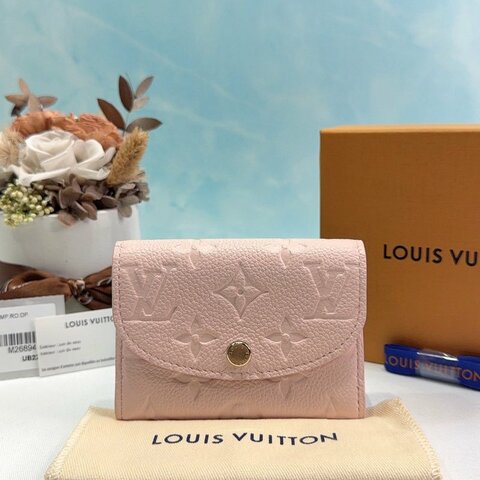 LV Rosalie時尚粉彩壓花零錢包
