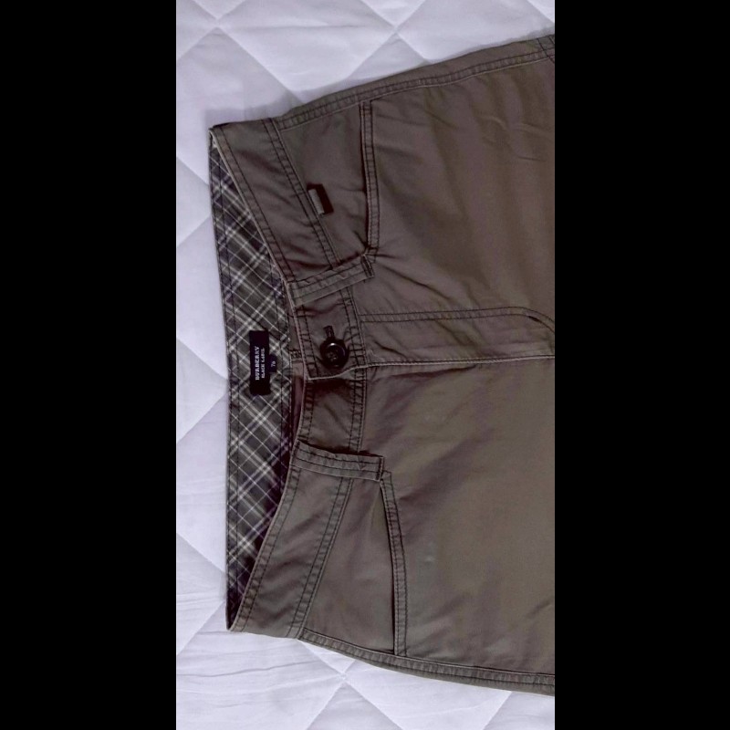 絕版BURBERRY 博柏利 BLACK LABEL 黑標 男軍綠色七分休閒褲76號-2