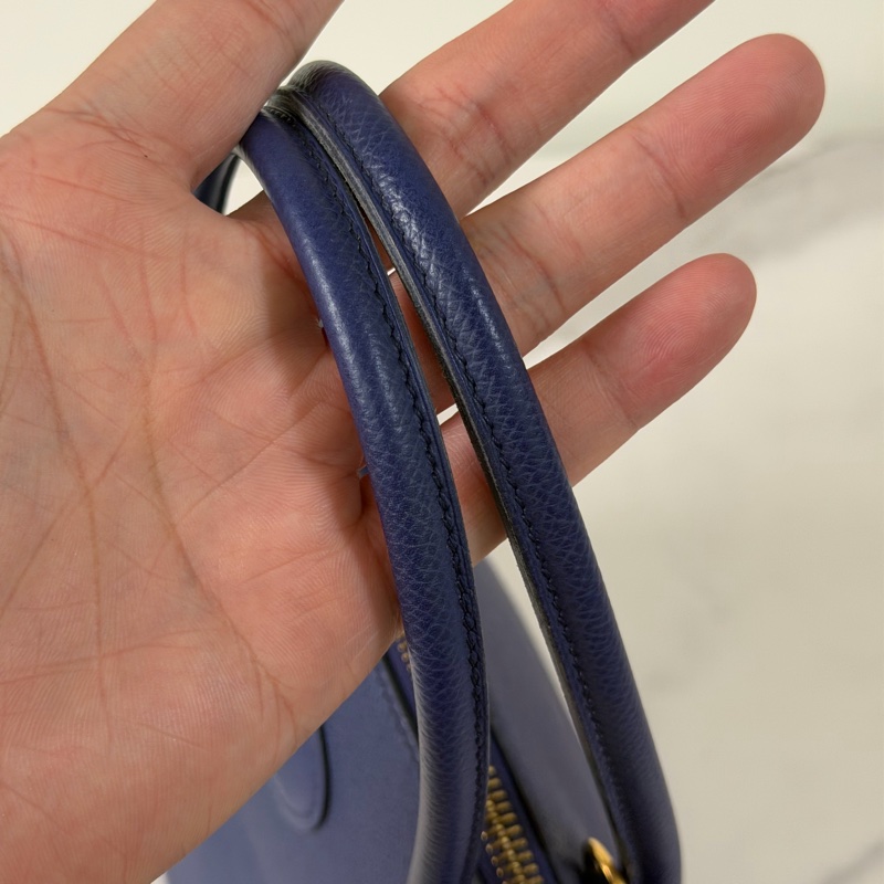 愛馬仕 bolide 27 保齡球包 水墨藍-5