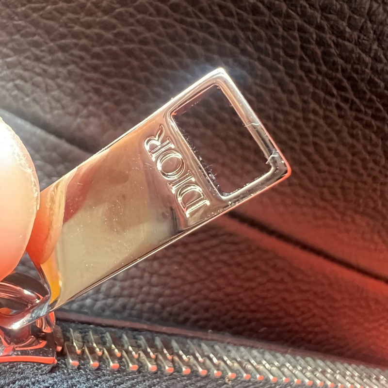 Dior經典黑色耐磨荔枝皮馬鞍造型斜背掛腰兩用包-34