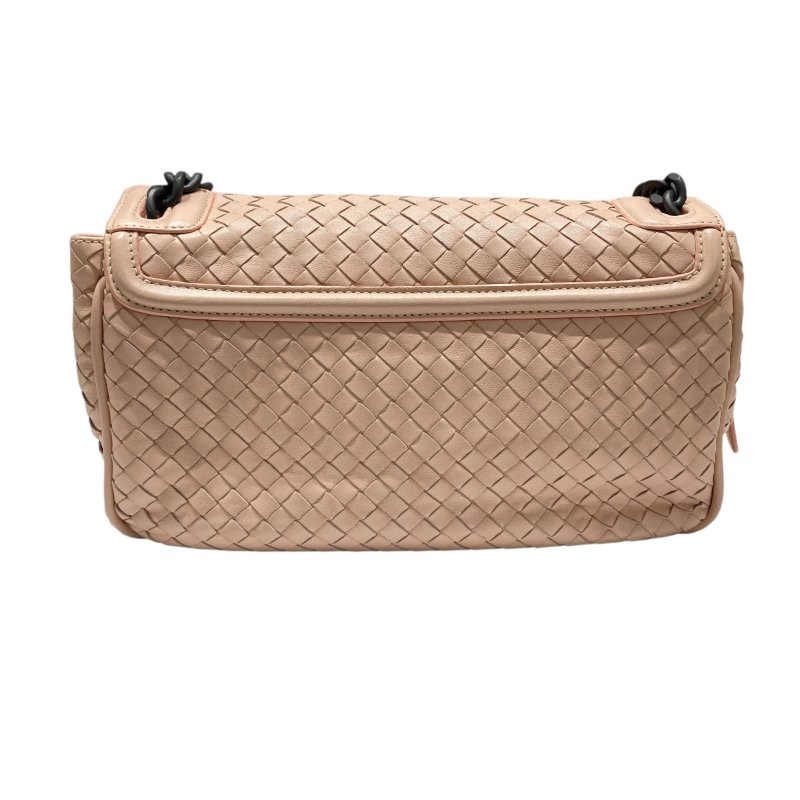 BOTTEGA VENETA 寶緹嘉 RIALTO BAG 編織肩背包 皮革 粉色 黑釦-2