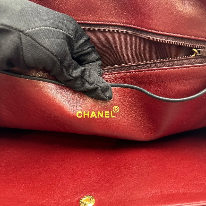 【美收精品】CHANEL 黑色菱格羊皮金鍊側肩包 C-540【隔月月中將轉賣至日本 上架期限30天】-16