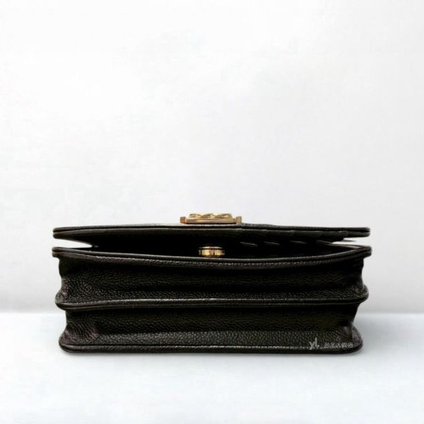 A12988-CHANEL BOY MINI WOC黑色荔枝牛皮淡金釦AP2464-4