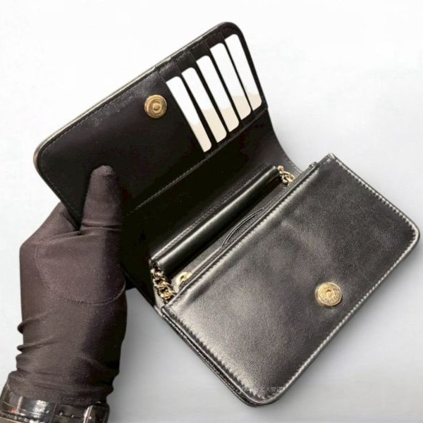 A12988-CHANEL BOY MINI WOC黑色荔枝牛皮淡金釦AP2464-5