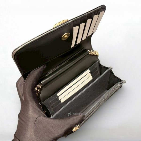 A12988-CHANEL BOY MINI WOC黑色荔枝牛皮淡金釦AP2464-6