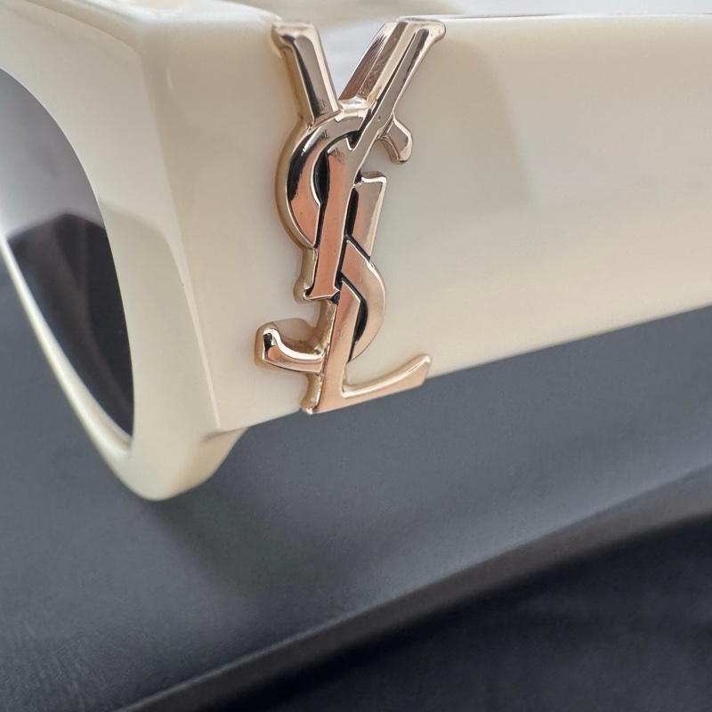 Ysl M94象牙白框 太陽眼鏡 全新全配-2