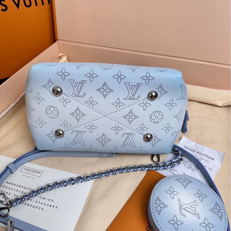 閒置新✨LV/路易威登 月光女神漸變淺藍 抽繩單肩包斜挎包  銀扣 26年票~ ✅正品-6