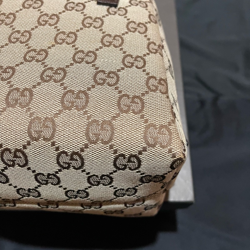 Gucci帆布經典老花手提包-8