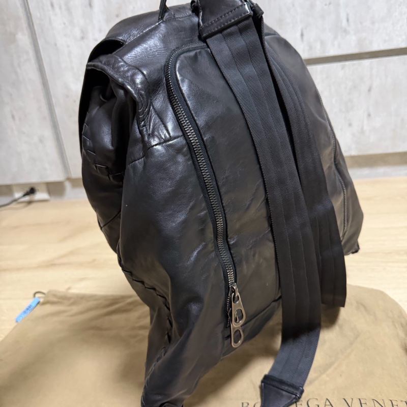 BOTTEGA VENETA BV  黑 全皮 後背包 肩背包 雙肩背-6