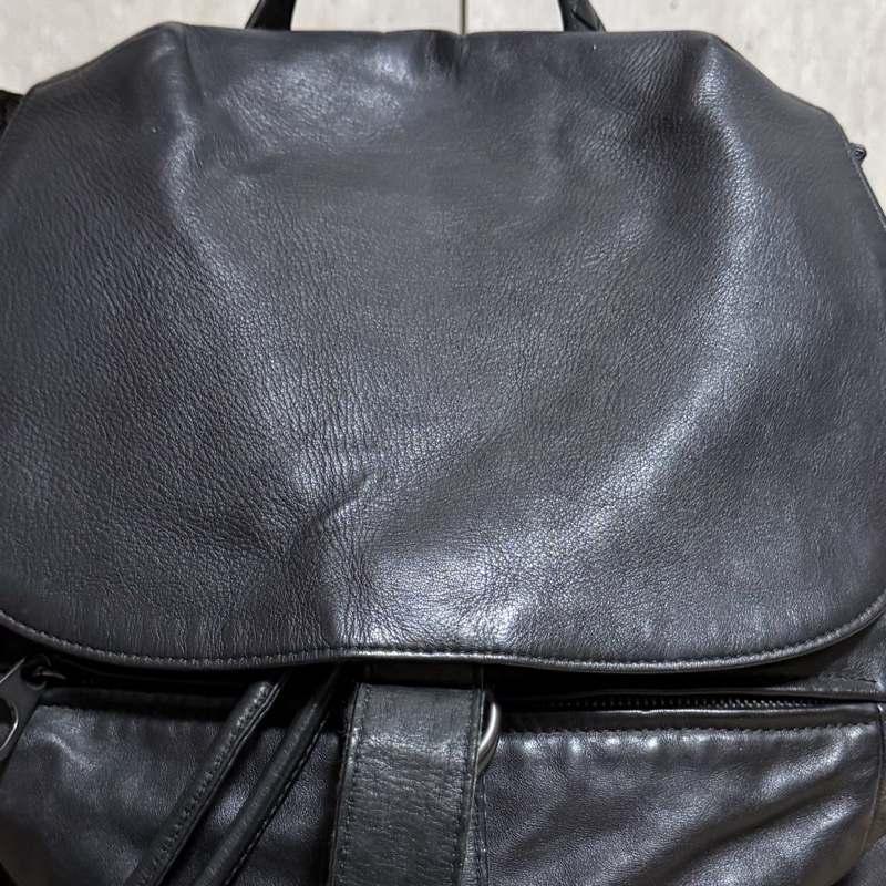 BOTTEGA VENETA BV  黑 全皮 後背包 肩背包 雙肩背-21