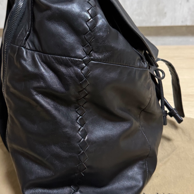 BOTTEGA VENETA BV  黑 全皮 後背包 肩背包 雙肩背-24