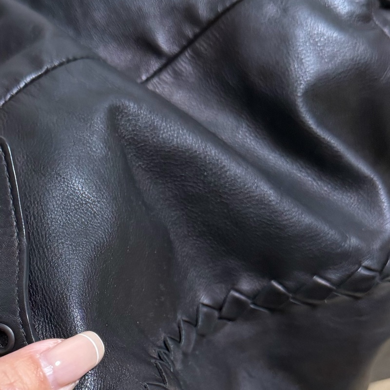 BOTTEGA VENETA BV  黑 全皮 後背包 肩背包 雙肩背-25